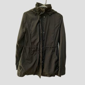 A New Day women windbreaker rain jacket, Black, size S, fully lined, hooded